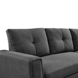 91 Dark Grey Reversible Sleeper Sectional