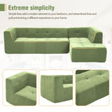 110" Green Modular Sectional