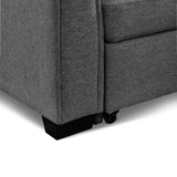 91 Dark Grey Reversible Sleeper Sectional