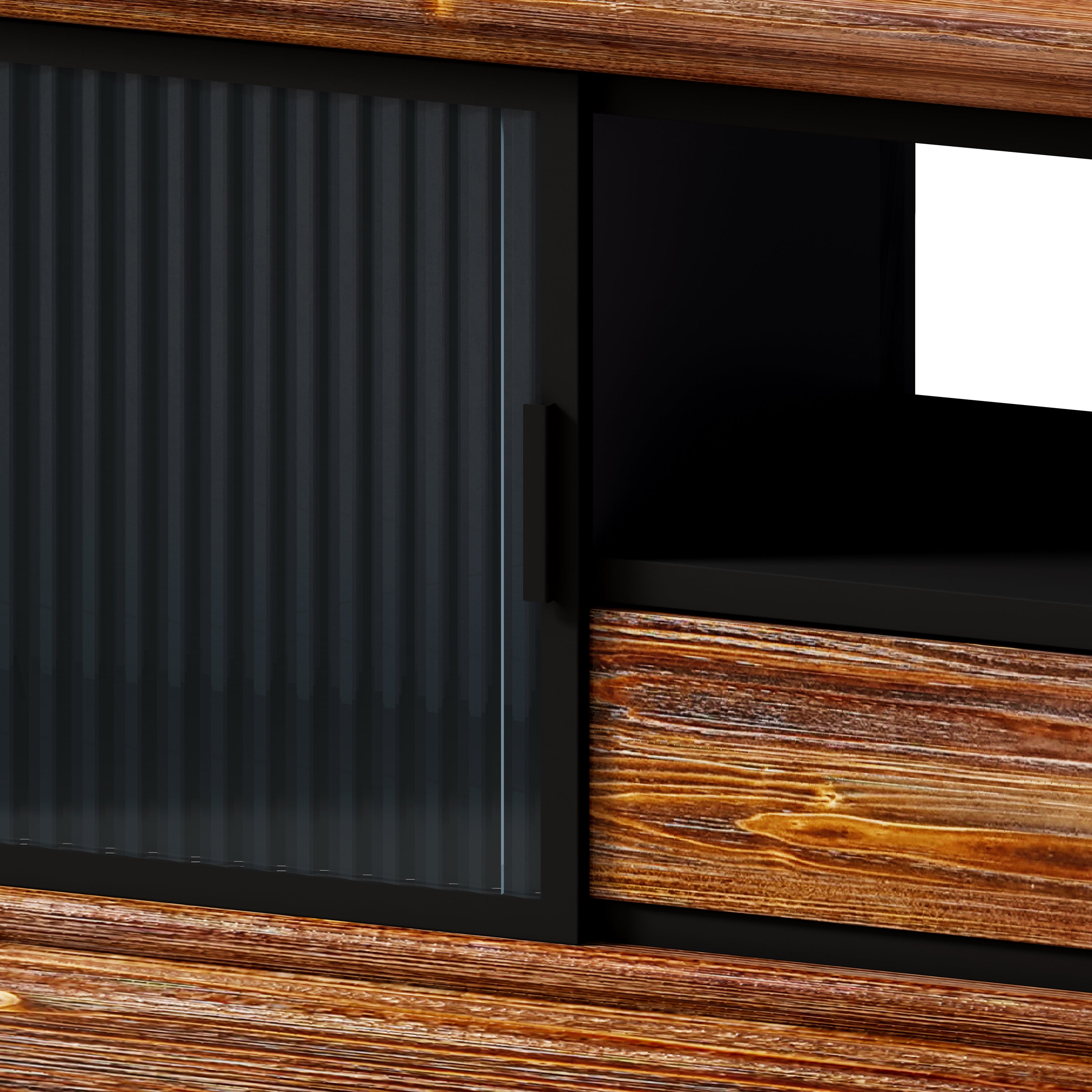 Modern Design TV stand with 2 Storage Cabinets and Drawer,TV Console Table Media Cabinet,for Living Room Bedroom