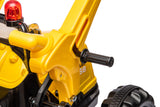 Ride on Excavator, 12V Battery Powered Construction Vehicles for Kids, Front Loader with Horn, 2 Speeds, Forward/Backward, Safety Belt,Treaded Wheels, Digger, Yellow Ride on Car