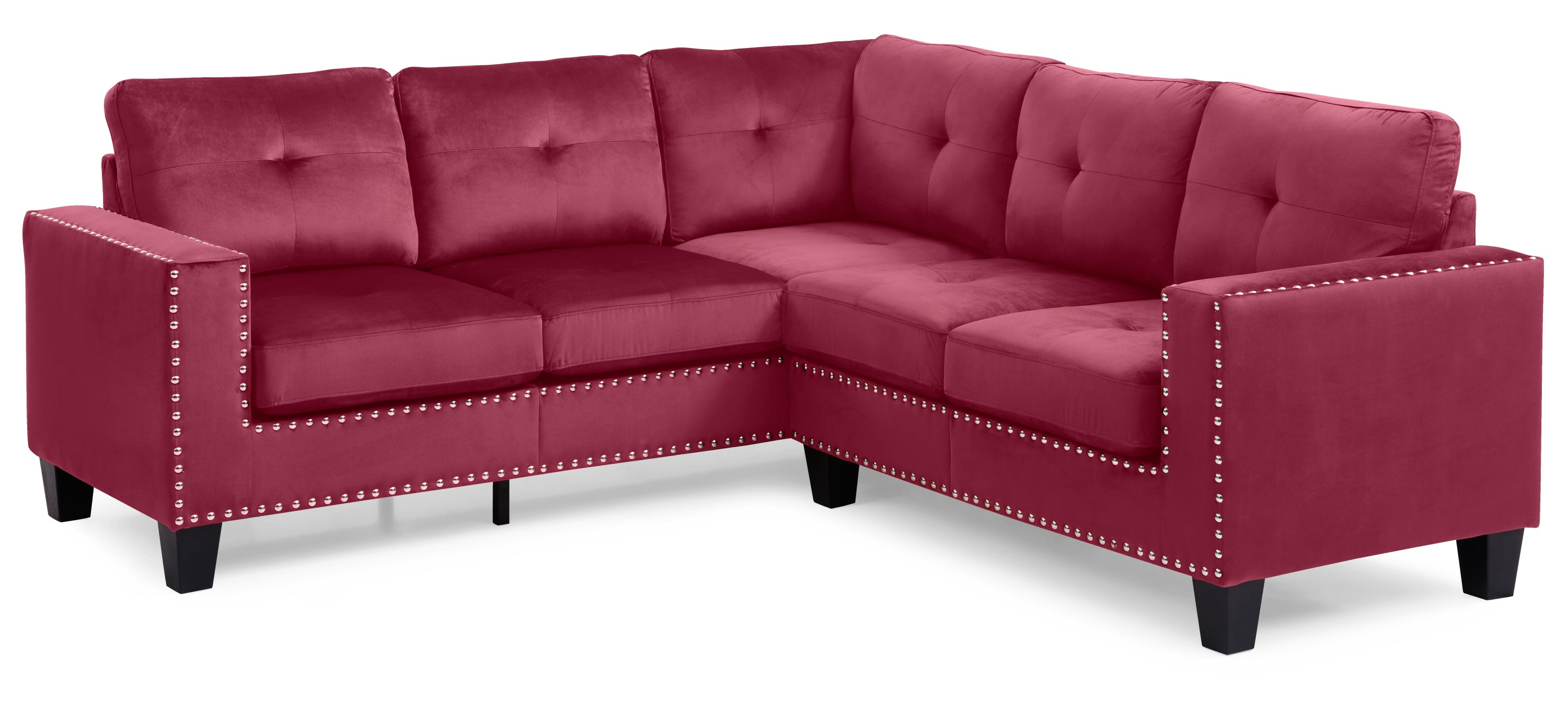 Glory Furniture Nailer G312B-SC Sectional , BURGUNDY
