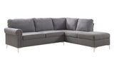 Melvyn Sectional Sofa in Gray Fabric