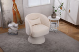 Swivel Accent Chair Armchair, Round Barrel Chair in Fabric for Living Room Bedroom(Beige)