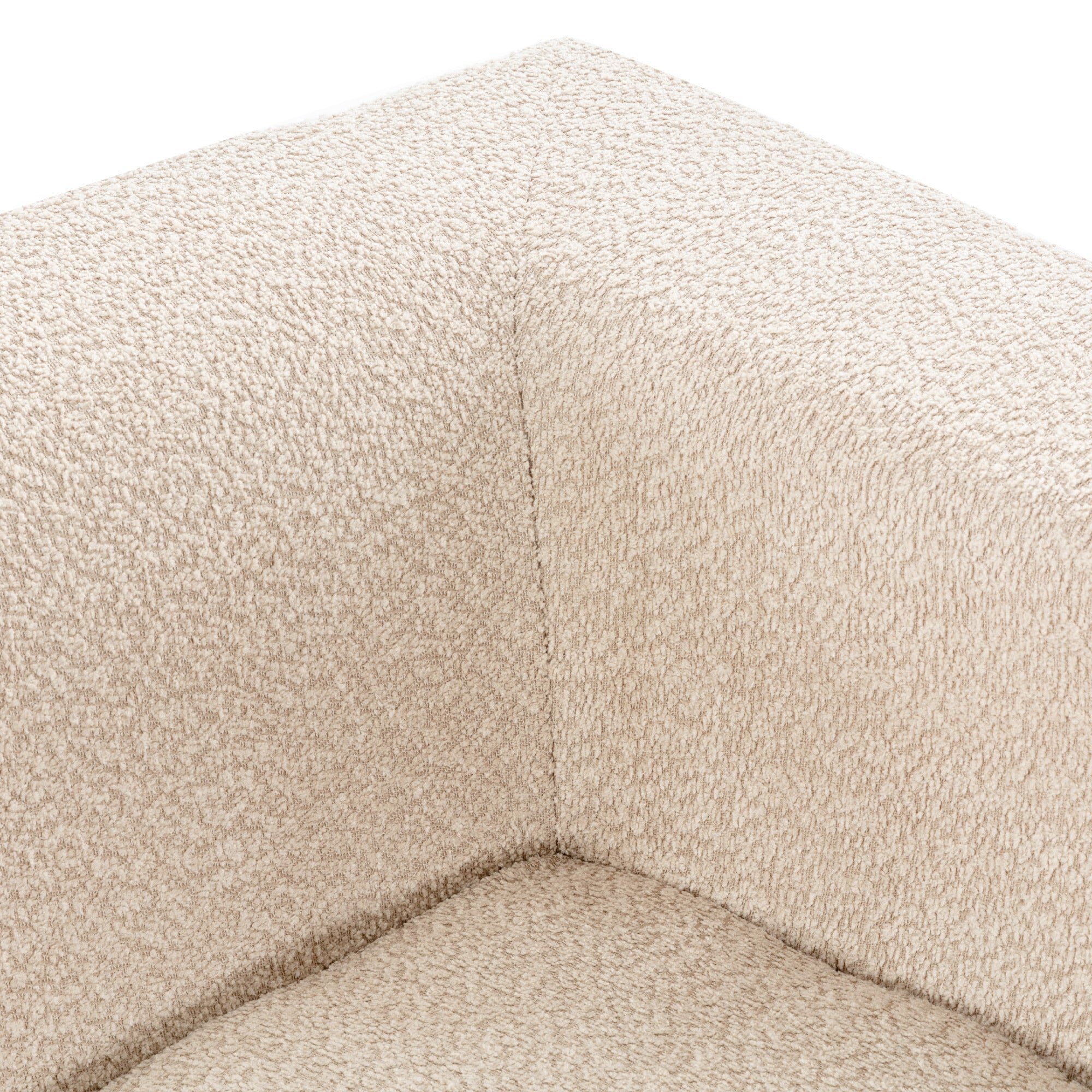 109.4" Beige Curved Chaise Lounge