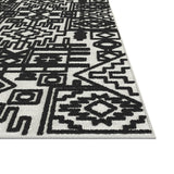 Mercana Ivory and Black Chenille High-Low Area Rug 5x8