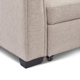 Beige 91.7" Convertible Reversible Sleeper Sectional