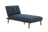 Navy 2pc Sectional w/ wood Legs