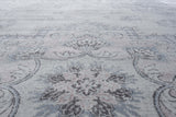 Calanthe Gray, Blush, Blue, Ivory Viscose Area Rug 5x8