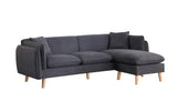 Brayden Dark Gray Fabric Sectional Sofa Chaise