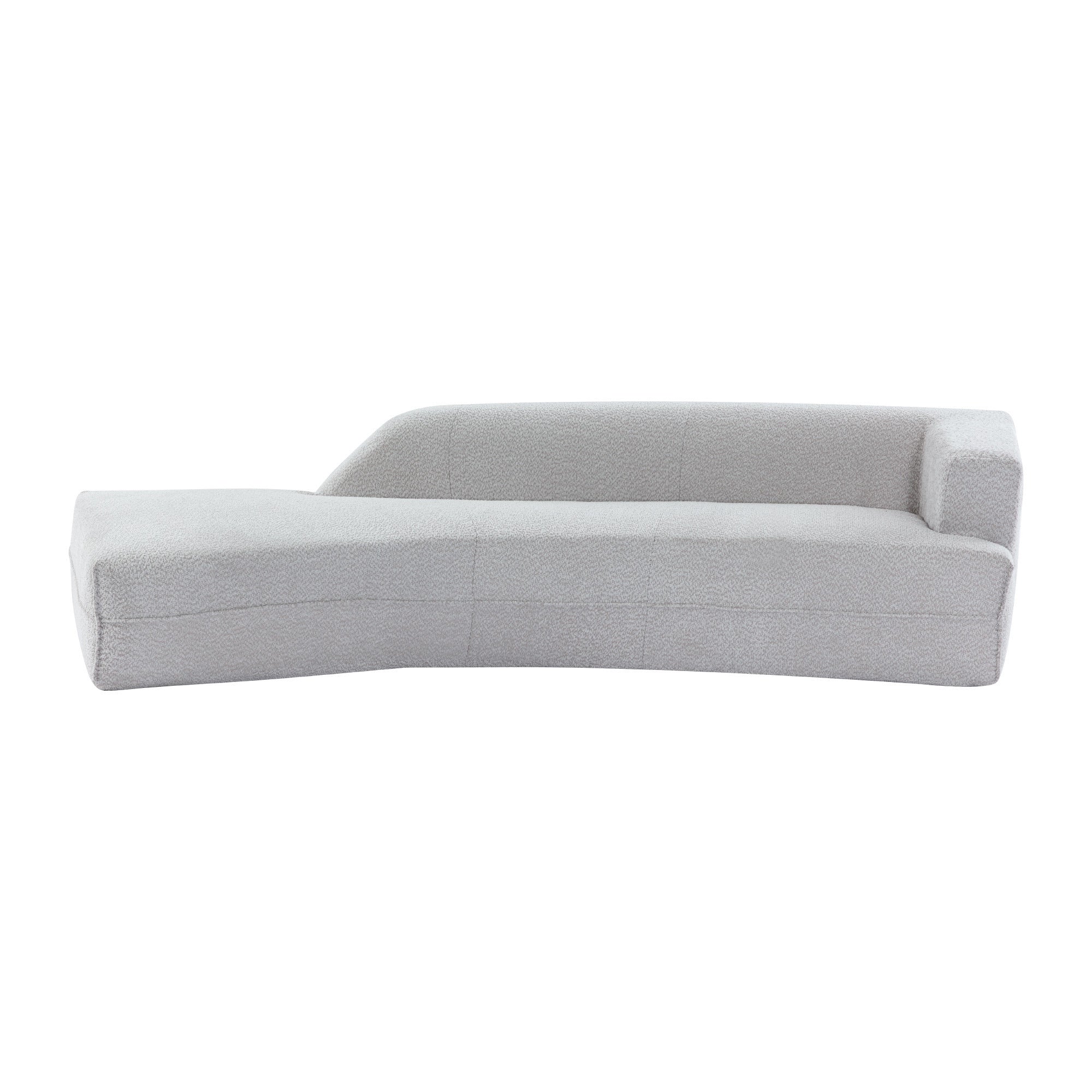 109.4" Grey Curved Chaise Lounge
