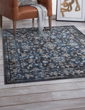 Clayton Blue, Ivory, and Natural Area Rug 5x8