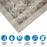 Tiled Border Area Rug