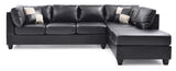 Glory Furniture Malone G643B-SC Sectional ( 3 Boxes) , BLACK