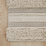 Woven Texture Stripe Bath Rug