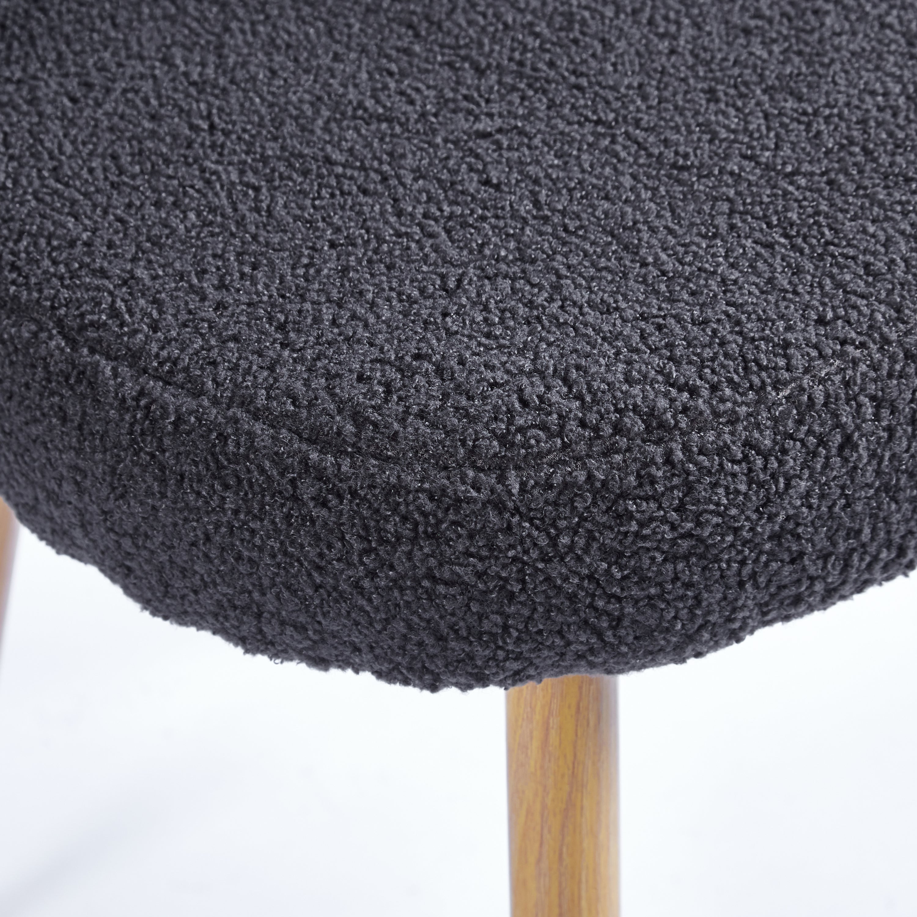 Modern GRAY dining chair (set of 2) with iron tube wood color legs