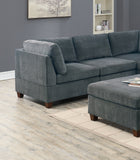 Grey Chenille Modular Sectional 6pc Set