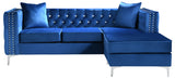 Glory Furniture Paige G829B-SC Sofa Chaise , BLUE