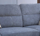 Diego Gray Fabric Sectional Sofa with Right Facing Chaise, Storage Ottoman, and 2 Accent Pillows