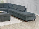 Grey Chenille Modular Sectional 8pc Set