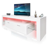 LED TV stand modern TV stand with storage Entertainment Center with drawer TV cabinet for Up to 75 inch for Gaming Living Room Bedroom