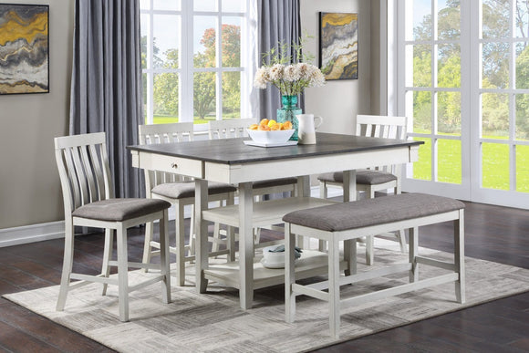 NINA COUNTER HEIGHT DINING SET IN BLACK BY CROWNMARK AVAILABLE IN HOUSTON, DALLAS, SAN ANTONIO, & AUSTIN  SKU 2715GY