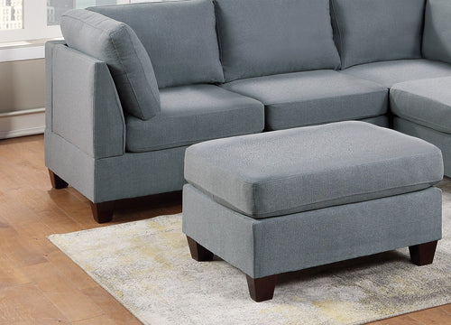Modular Sectional 6pc Sectional Grey Linen
