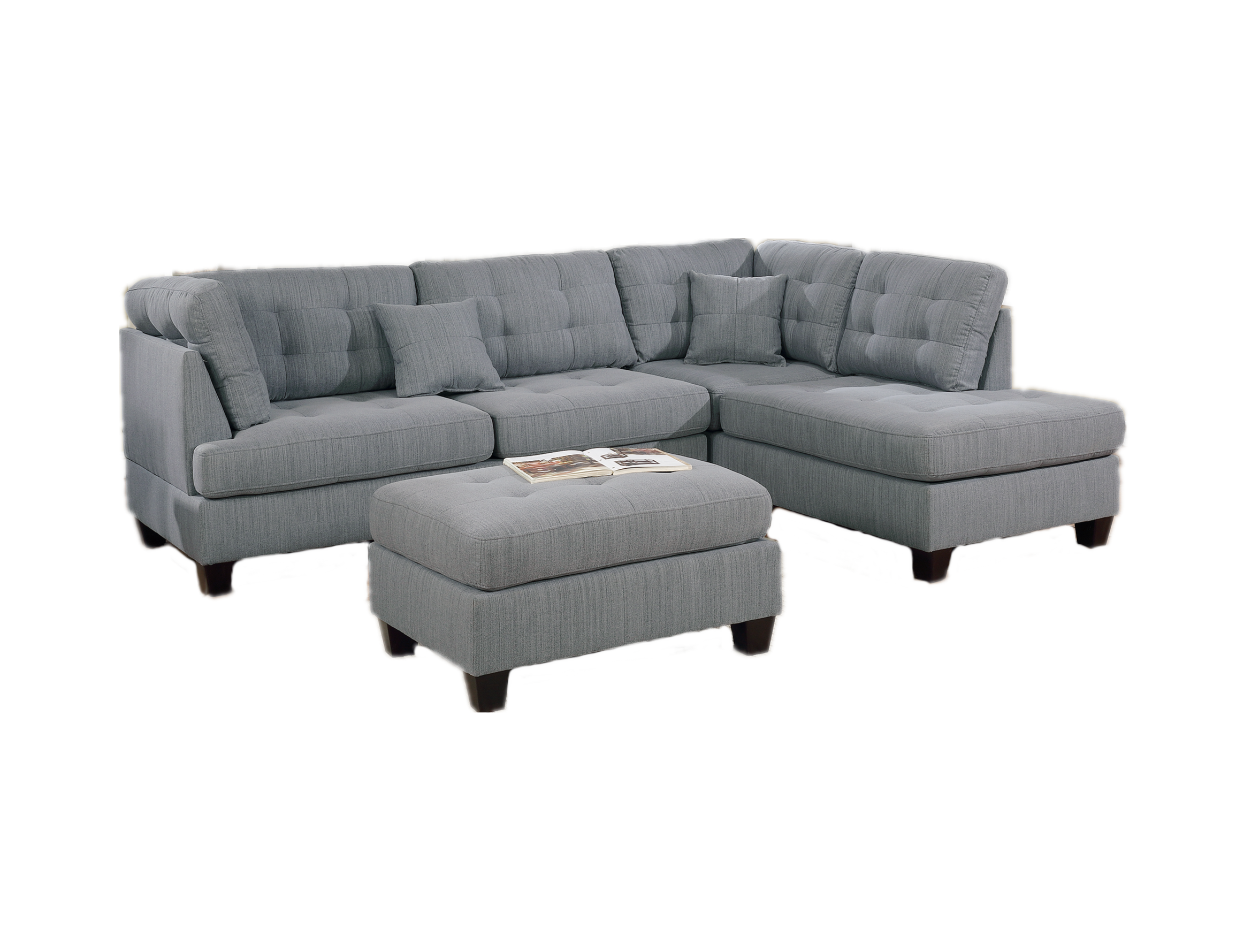 3-PCS SECTIONAL in Gray