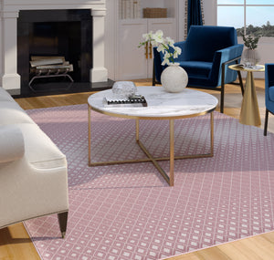 Merriam Pink/Ivory Area Rug 5x8