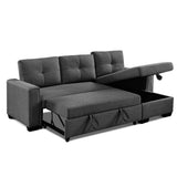 91 Dark Grey Reversible Sleeper Sectional