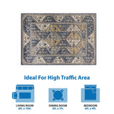 Tiled Border Area Rug