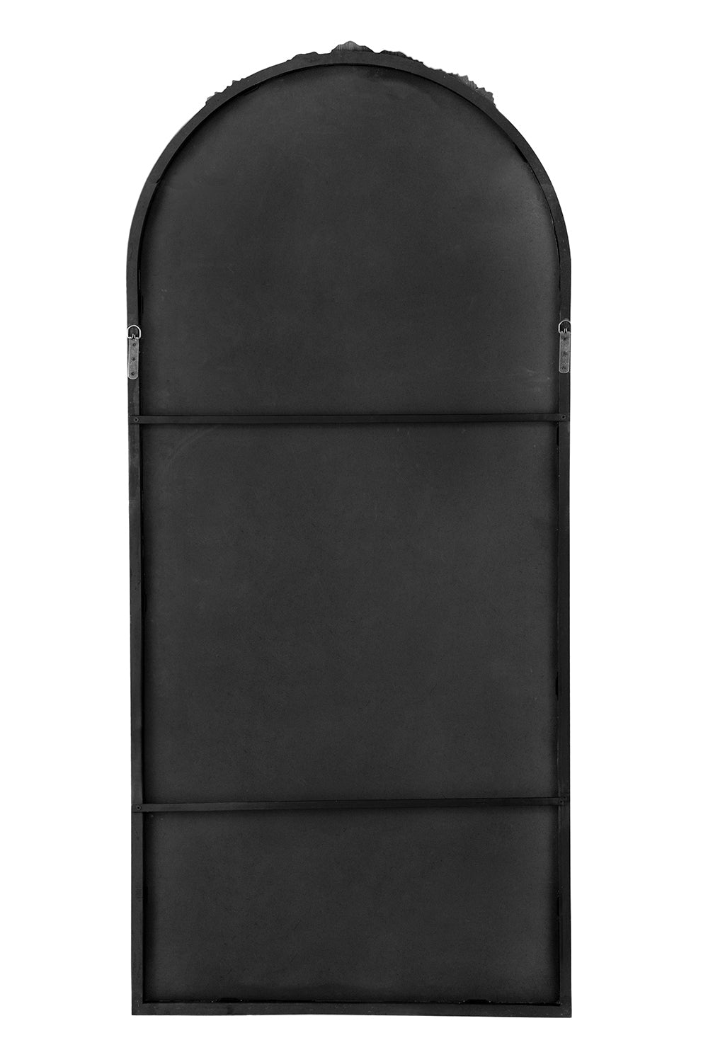 30" x 65"  Hand Carved Rose Antique Mirror Frame, Large Arch Mirror Wall Decor for Living Room, Bathroom, Entryway(Black)