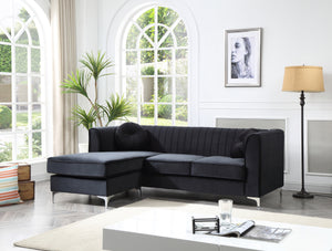 Glory Furniture Delray G793B-SC Sofa Chaise (  3 Boxes) , BLACK