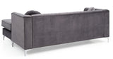 Glory Furniture Delray G790B-SC Sofa Chaise (  3 Boxes) , GRAY