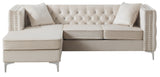 Glory Furniture Paige G827B-SC Sofa Chaise , IVORY