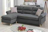 Slate Color Polyfiber Reversible Sectional