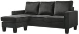 Glory Furniture Jessica G0512-SCH Sofa Chaise , BLACK