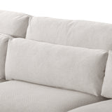 U_STYLE 2 Pieces L shaped Sofa with Removable Ottomans and comfortable waist pillows