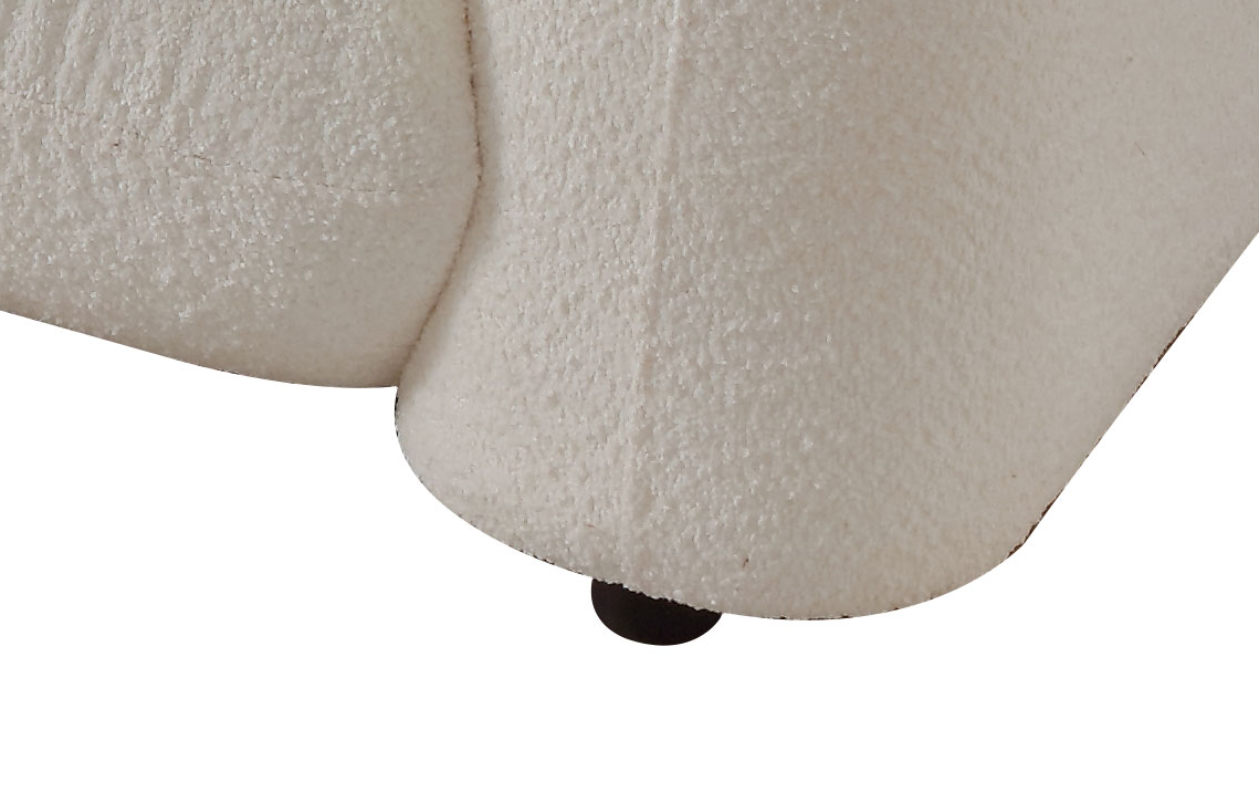 Beige Mid Century Modern Couch 3-Seater Sofa