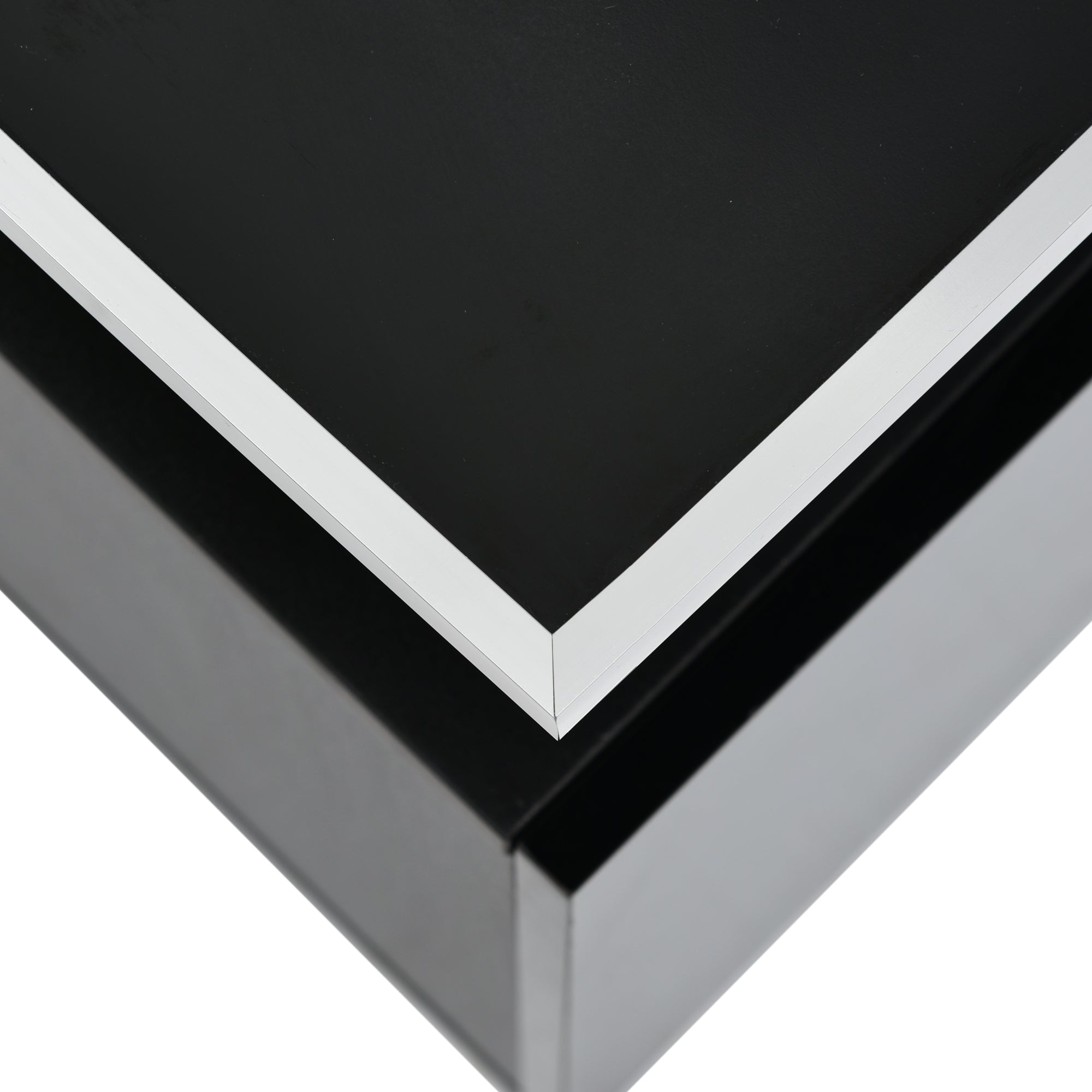 ON-TREND Modern TV Stand with Push to Open Doors, UV High-Gloss Entertainment Center with Acrylic Board for TVs Up to 80", Stylish TV Cabinet with LED Color Changing Lights for Living Room, Black