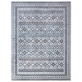 Fallon Blue/Charcoal/Grey/Ivory Area Rug 5x8