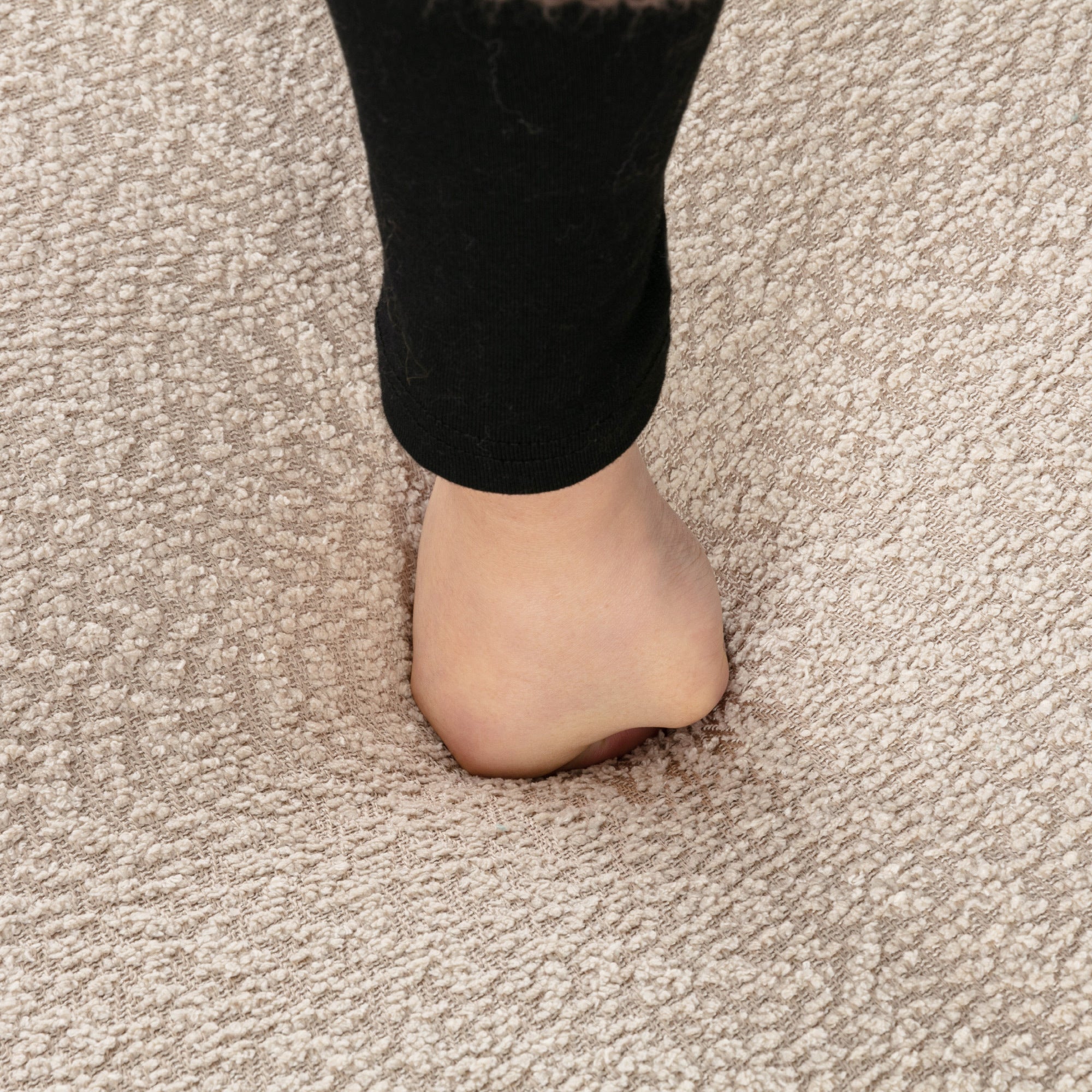 109.4" Beige Curved Chaise Lounge