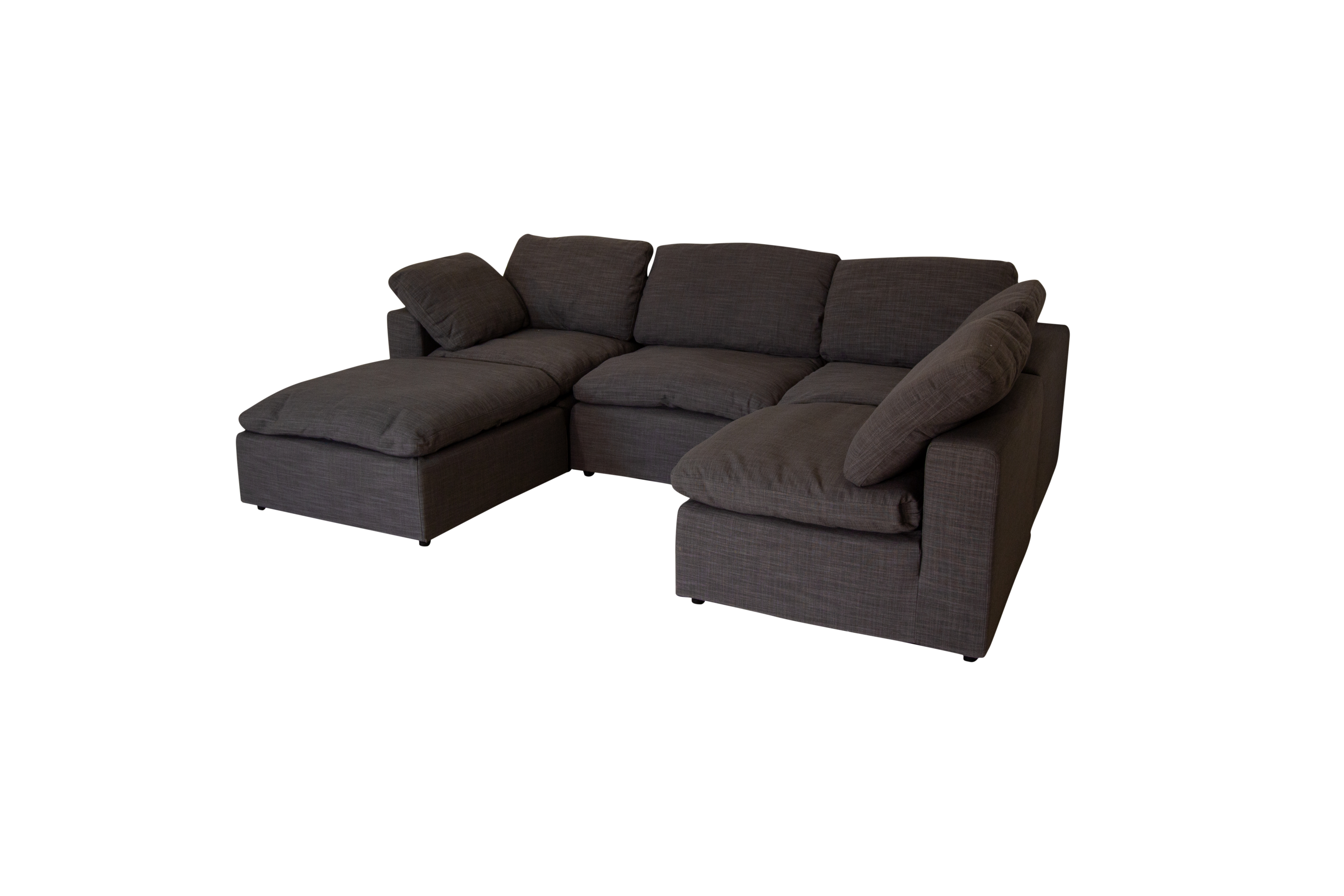 Harper Luxe Grey Sectional - 7 seat Configuration