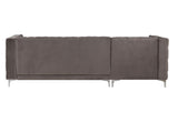 Sullivan Sectional Sofa, Gray Velvet