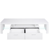 LED TV stand modern TV stand with storage Entertainment Center with drawer TV cabinet for Up to 75 inch for Gaming Living Room Bedroom