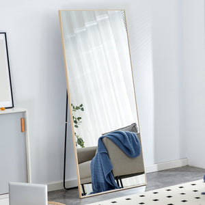 Fourth generation solid wood frame long mirror, dressing mirror, bedroom foyer, decorative mirror, clothing store, floor to ceiling mirror, wall mounted. 71 "* 31.4"