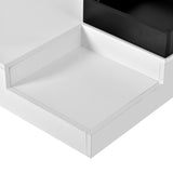 ON-TREND Modern Minimalist Design 31.5*31.5in Square Coffee Table with Detachable Tray and Plug-in 16-color LED Strip Lights Remote Control for Living Room( OLD SKU: WF291303AAK )