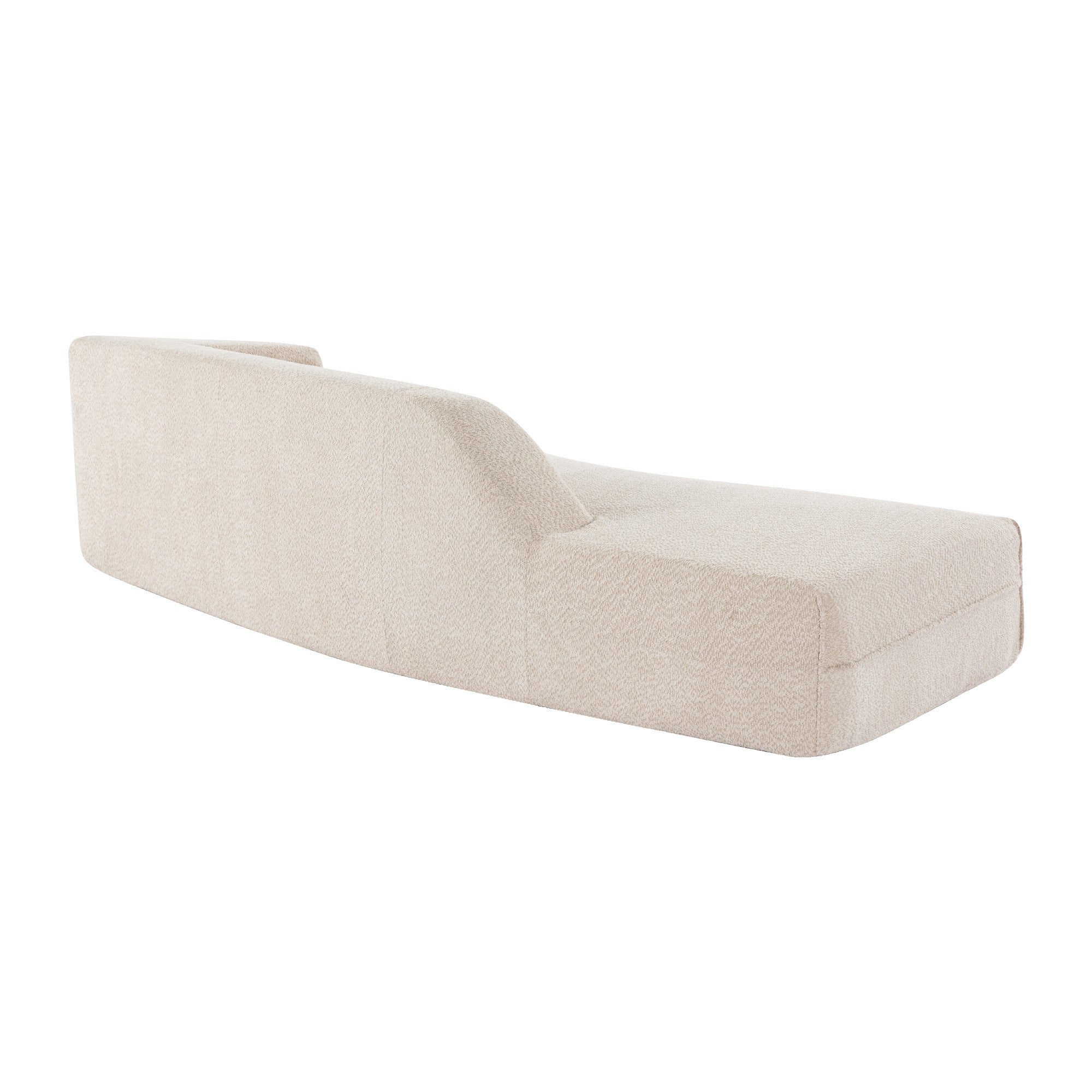 109.4" Beige Curved Chaise Lounge