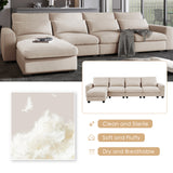 Modular Modern Large L-Shape Feather Filled Sectional