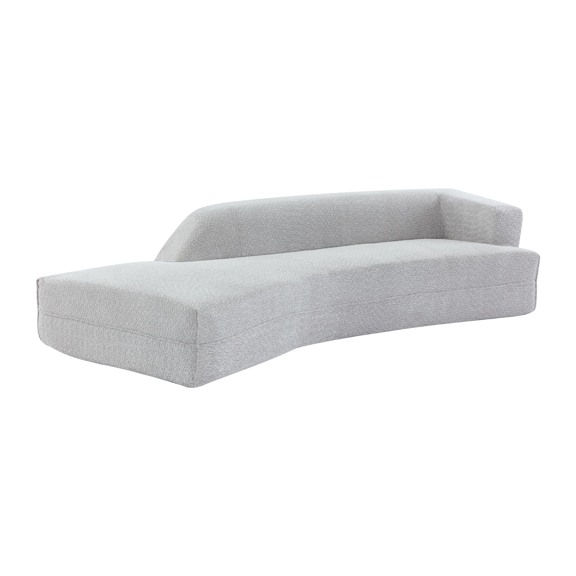109.4" Grey Curved Chaise Lounge